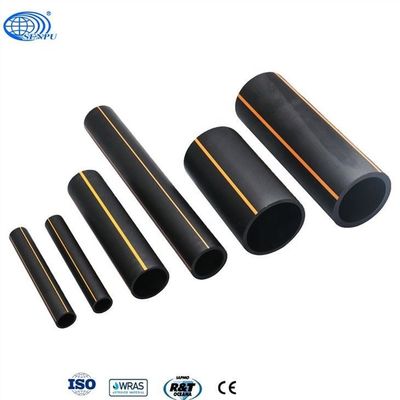 주황색 지구를 가진 까만 ISO9001 HDPE 천연 가스 PE 관